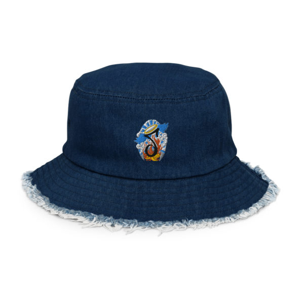 STR Distressed Denim Bucket Hat - Image 3