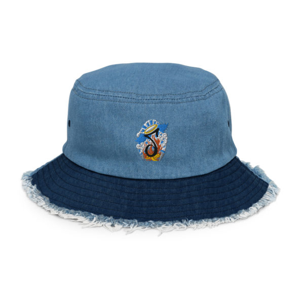 STR Distressed Denim Bucket Hat